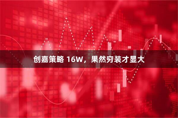 创嘉策略 16W，果然穷装才显大