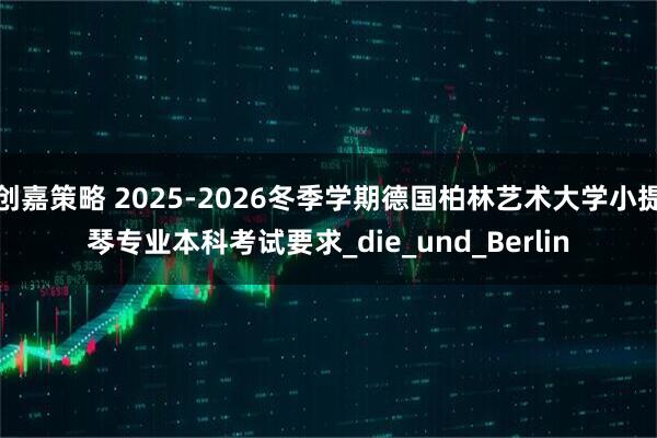 创嘉策略 2025-2026冬季学期德国柏林艺术大学小提琴专业本科考试要求_die_und_Berlin